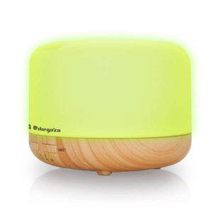 orbegozo hua 4000 humidificador de aromaterapia ultrasonico vapor frio 400ml 30ml/h temporizador 7 colores silencioso ideal para salud y hogar