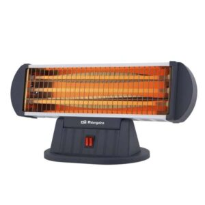 orbegozo estufa de cuarzo bp 0204 calor intenso y uniforme por radiacion 3 niveles de potencia sistema de seguridad antivuelco diseño horizontal orientable