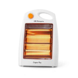 orbegozo bp 5007 estufa de cuarzo compacta calor intenso y uniforme por radiacion 2 niveles de potencia sistema de seguridad antivuelco