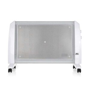 orbegozo radiador mica heatwave 2000w conveccion rapida y difusion eficiente potencia ajustable seguridad antivuelco y sobrecalentamiento facil traslado
