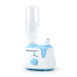 orbegozo hu 1000 humidificador de botella elimina olores y humedece el ambiente salida de vapor regulable adaptador para botellas parada automatica por deposito vacio potencia 12w