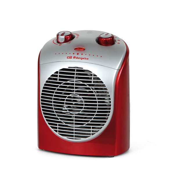 orbegozo fh 5026 calefactor confort rojo potencia de 2200w proteccion contra sobrecalentamiento funcion de oscilacion de 90° control ajustable de temperatura seguridad antivuelco