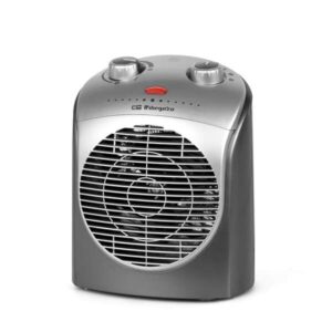 orbegozo fh 2021 calefactor confort rapido y seguro selector de 3 posiciones funcion ventilador de aire frio potencias 1100 2200w termostato regulable asa transportadora