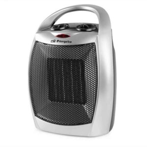 orbegozo cr 5016 calefactor ceramico silver termostato ajustable 2 niveles de potencia proteccion contra sobrecalentamiento asa de transporte
