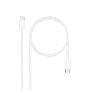 nanocable cable usb c 2.0 60w 3a usb c/m usb c/m 1m color blanco