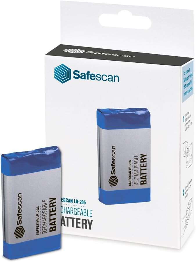 safescan lb 205 bateria recargable para safescan 6165/6185 duracion prolongada recargable facil de instalar