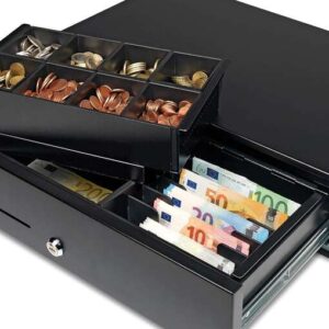 safescan hd 5030 cajon portamonedas uso intensivo 8 compartimentos para monedas y billetes hasta 2 millones de aperturas micro switch