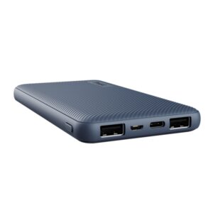 trust primo powerbank 10000mah usb, tipo c carga rapida color azul