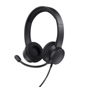 trust ayda auriculares con microfono usb cancelacion de ruido diadema ajustable controles en auricular cable de 1.8m color negro