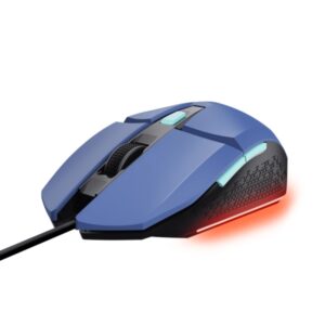 trust raton gaming iluminado felox velocidad ajustable hasta 6400 ppp 3 configuraciones led multicolor 6 botones programables