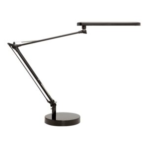 unilux lampara de escritorio led mamboled iluminacion led de bajo consumo diseño elegante y moderno ajuste de intensidad de luz brazo flexible para dirigir la luz color negro