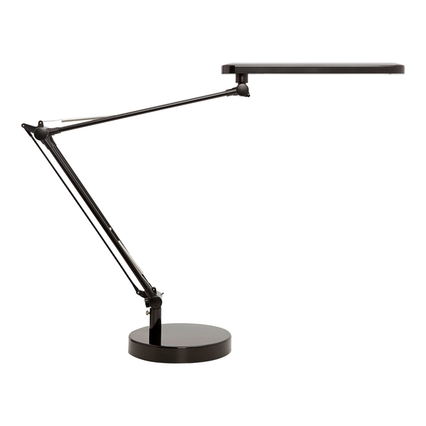 unilux lampara de escritorio led mamboled iluminacion led de bajo consumo diseño elegante y moderno ajuste de intensidad de luz brazo flexible para dirigir la luz color negro