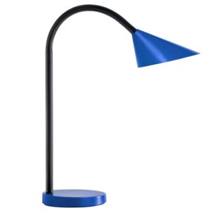 unilux lampara de escritorio led sol iluminacion led de bajo consumo diseño moderno y elegante ajuste de intensidad de luz brazo flexible para dirigir la luz color azul