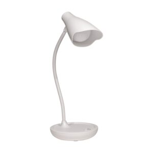 unilux lampara de escritorio led ukky iluminacion led de bajo consumo diseño moderno y elegante brazo flexible para ajustar la luz color blanco