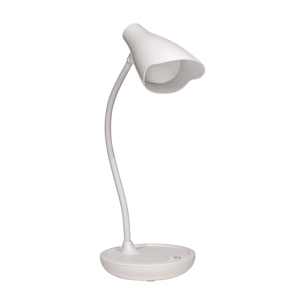unilux lampara de escritorio led ukky iluminacion led de bajo consumo diseño moderno y elegante brazo flexible para ajustar la luz color blanco
