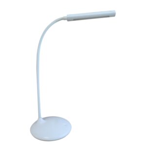unilux lampara de escritorio nelly led iluminacion led de bajo consumo diseño moderno y elegante ajustable en altura y angulo color blanco