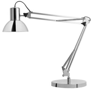 unilux lampara de escritorio success 80 led cromada diseño elegante y moderno iluminacion led de alta eficiencia brazo flexible para ajustar la luz base cromada resistente