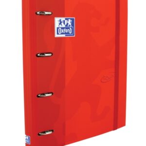 oxford touch a4+ europeanbinder tapa extradura resistente lomo de 45mm anillas de 4dx35mm incluye recambio 5x5 color carmin
