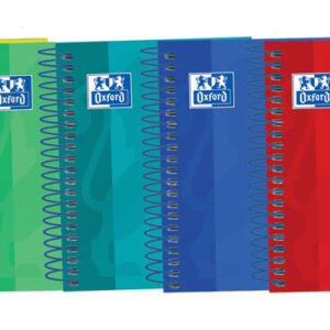 oxford touch europeanbook 4 8º cuaderno espiral microperforado tapa extradura 120 hojas 5x5 colores surtidos
