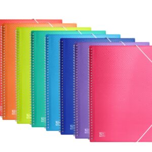 oxford urban a4 carpeta de 20 fundas con espiral fundas de 50mic tapa de plastico translucido cierre de gomas colores surtidos