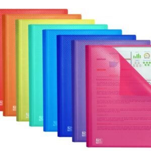oxford urban a4 carpeta de 40 fundas soldadas a4 tapa de plastico translucido colores surtidos