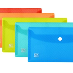 oxford urban dl sobre portadocumentos de plastico rigido translucido dl tamaño sobre americano capacidad hasta 40 hojas cierre de broche colores surtidos