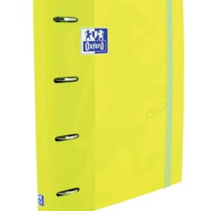 oxford touch a4+ europeanbinder tapa extradura resistente lomo de 45mm anillas 4dx35mm incluye recambio 5x5 color lima