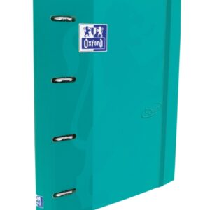 oxford touch a4+ europeanbinder tapa extradura resistente lomo de 45mm anillas 4dx35mm incluye recambio 5x5 color aqua