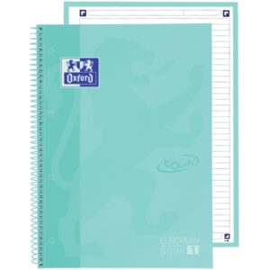 oxford school touch europeanbook 1 cuaderno a4+ 80 hojas microperforadas 1 linea tapa extradura color ice mint