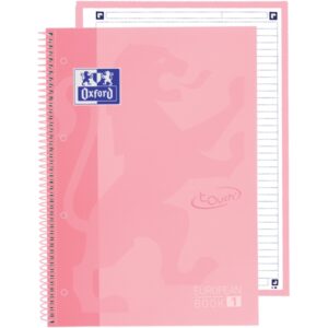 oxford school touch europeanbook 1 cuaderno a4+ 80 hojas microperforadas 1 linea tapa extradura color rosa