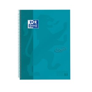 oxford school touch europeanbook 1 cuaderno a4+ 80 hojas microperforadas cuadricula 5x5mm tapa extradura color azul verdoso