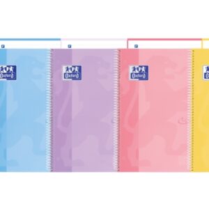 oxford school touch europeanbook 1 cuaderno a4+ 80 hojas icroperforadas rayado dots tapa extradura colores pastel surtidos