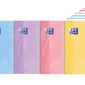 oxford school touch europeanbook 5 dotbook a4+ tapa extradura dots 5x5 120 hojas colores surtidos
