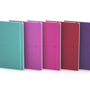 oxford signature a5 cuaderno cosido tapa de goma flexible 80 hojas lisas colores surtidos