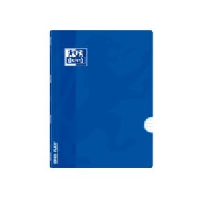 oxford school classic openflex a5+ libreta grapada tapa de plastico resistente 48 hojas con margen cuadricula 4x4 color azul
