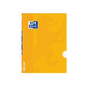 oxford school classic openflex libreta grapada a5+ 48 hojas pautado 3.5 con margen tapa de plastico translucido ideal para estudiantes color amarillo