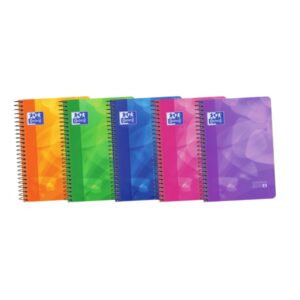 oxford school lagoon 8º europeanbook tapa de plastico resistente cuaderno de 120 hojas formato 4 5x5 colores surtidos