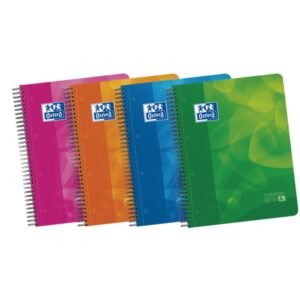 oxford school lagoon a4+ europeanbook 4 tapa de plastico resistente 120 hojas con separadores 50% mas hojas gratis colores surtidos