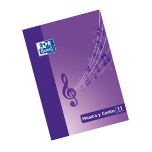 oxford school musica & canto a4 libreta grapada con tapa blanda 24 paginas 5x5 + 24 paginas con 11 pentagramas interlineado de 2mm ilustracion en la tapa