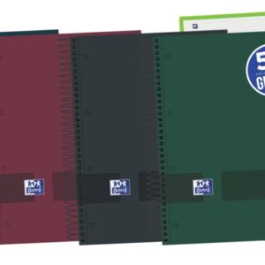 oxford & you cuaderno a5+ tapa extradura europeanbook 120 hojas cuadricula 5x5 colores surtidos