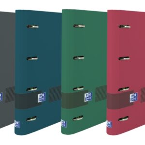 oxford & you europeanbinder carpeta de anillas a4+ con recambio de 1 linea anillas 4dx35mm tapa extradura regla con indices removibles colores surtidos
