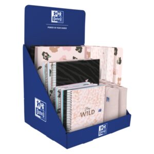 oxford animal print expositor sobremesa incluye 5 europeanbook a5+ y a4+ 4 europeanbinder a4+ 5 estuches diseño llamativo y funcional