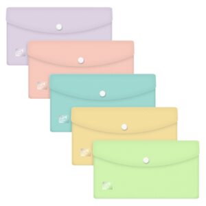 oxford urban dl sobre portadocumentos de plastico rigido translucido dl tamaño sobre americano capacidad hasta 40 hojas cierre de broche colores pastel surtidos