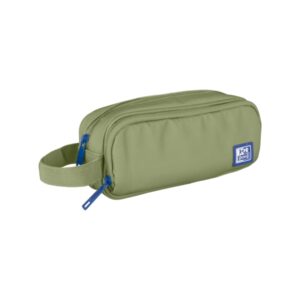 oxford b smart estuche portatodo 3 compartimentos asa lateral fabricado en material reciclado color verde safari