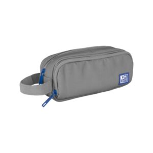 oxford b smart estuche portatodo 3 compartimentos asa lateral fabricado en material reciclado color gris