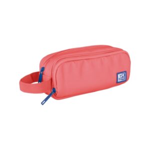 oxford b smart estuche portatodo 3 compartimentos asa lateral fabricado en material reciclado color sandia