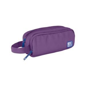 oxford b smart estuche portatodo 3 compartimentos asa lateral fabricado en material reciclado color lila