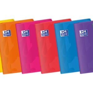 oxford easybook a4 libreta grapada tapa de plastico resistente 48 hojas con margen cuadricula 4x4 colores surtidos