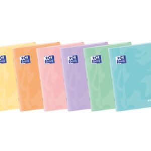 oxford easybook a5 libreta grapada tapa de plastico resistente 48 hojas con margen diseño pastel 4x4 ideal para tomar apuntes y organizar tus ideas
