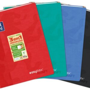 oxford easybook kraft a4 tapa blanda libreta grapada 1 linea con 2 margenes 48 hojas colores surtidos